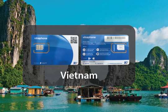 Vietnam 4G/5G SIM Card from Vinaphone Carriers (Pickup at Da Nang/Noi Bai International Airport)