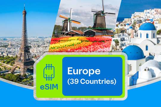 eSIM untuk Eropa (39 Negara) oleh Billion Connect