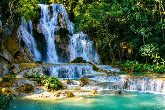 Luang Prabang: Afternoon Kuang Si Waterfalls & Sunset Cruise