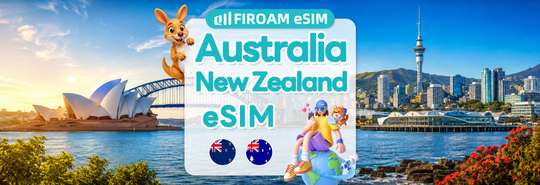 [50%OFF] Australia & New Zealand 5G eSIM | DayPass/Total | 1-30 Days | QR Code