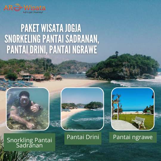 Yogyakarta Tour Package Snorkeling at Sadranan Beach, Drini Beach, Ngrawe Beach