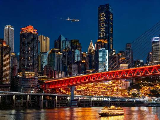 Two-river Night View Cruise, Old Street and Scenic Drive Tour