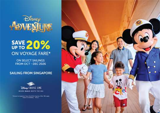 Du thuyền Disney Adventure: Hành trình Singapore 4 ngày 3 đêm