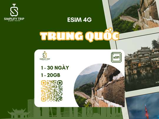 eSIM 4G untuk Tiongkok Daratan oleh Simplify Trip, Rp 77.890