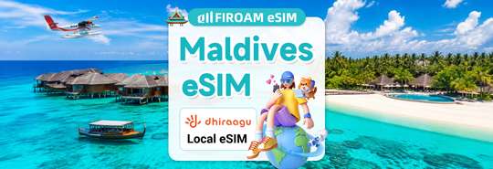 [Top Sale] Maldives Local eSIM | Dhiraagu native network | Support All AI & TikTok | Total 20GB/100GB for 10-30 days | QR code