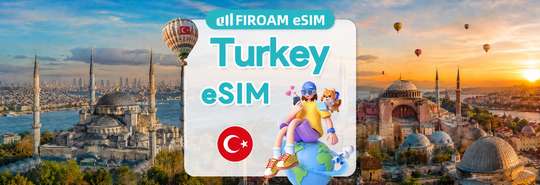 [DISKON 50%] eSIM 5G Turki | Jangkauan oleh Turkcell/Türk Telekom/Vodafone | Harian/Total | Kode QR