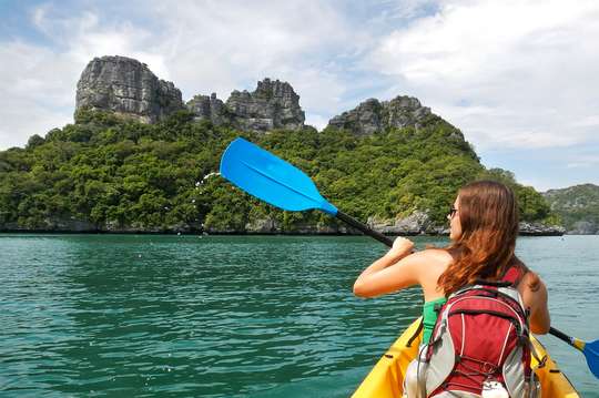 Vang Vieng: Zipline, Cave Tube, Trek, Kayak and Blue Lagoon 1, USD 55.00