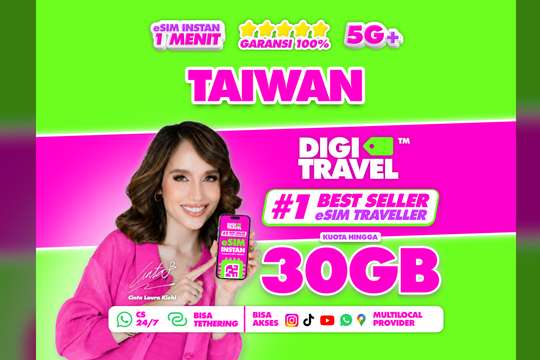 5G eSIM for Taiwan by DIGITRAVEL