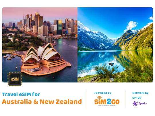 4G eSIM for Australia and New Zealand by Sim2Go