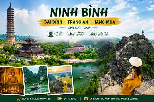 Ninh Binh Full Day Tour: Explore Bai Dinh, Trang An Boat Ride, Mua Cave, ₱ 3,500.21
