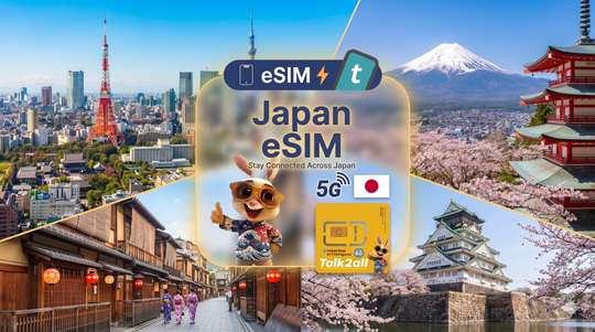 Japan eSIM Unlimited Data Plan | 1–30 Days | 4G/5G network
