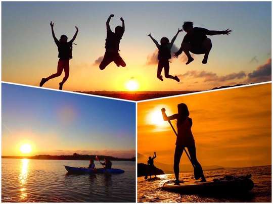 Sunset SUP or Canoe in Calm Waters - Southern Hotel Pick-up Included & Free Photo Data (Ishigaki Island, Okinawa)