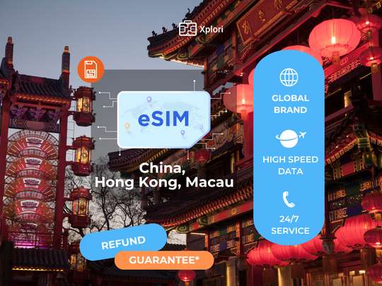 China, Hong Kong, Macau eSIM by Xplori