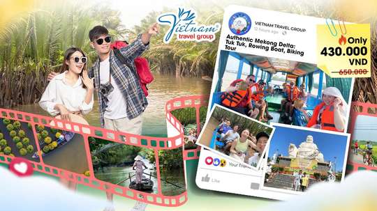 Khám phá Đồng bằng sông Cửu Long đích thực: Tour xe tuk tuk, chèo thuyền, đạp xe, 430.000 VND