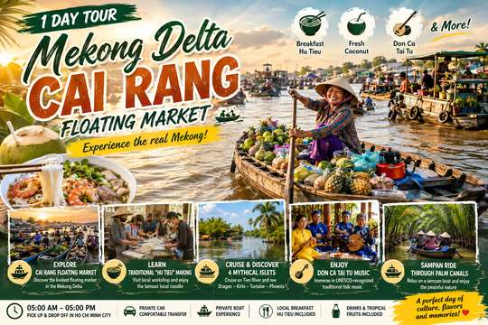 Cai Rang Floating Market & Mekong Delta Full Day Tour