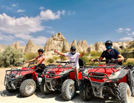 Cappadocia Quad Safari through Valleys and Fairy Chimneys English Join in group Hotel pick up