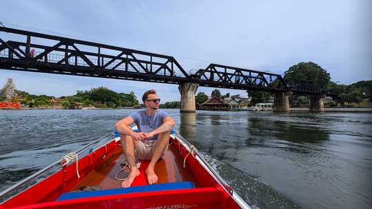 Kanchanaburi: Scenic Private Boat Tour at River Kwai, 1.312.675 VND