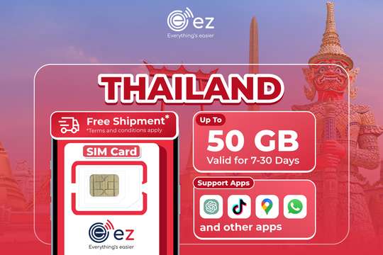 Physical SIM Card for Thailand Hotspot by ez, Rp 95.000