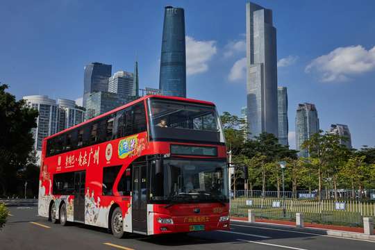 Guangzhou: Hop-on Hop-off Double-Decker Sightseeing Bus Highlights[ FREE ESIM GIFT!], THB 264.43