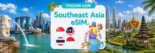 [50%OFF]Singapore+Malaysia+Thailand+Indonesia 5G eSIM | Support All AI & TikTok | QR Code