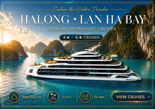 Ha Long & Lan Ha Bay Overnight Cruise | 4-Star to 6-Star Cruise Options with Kayaking, Cave & Island Exploration, THB 460.08