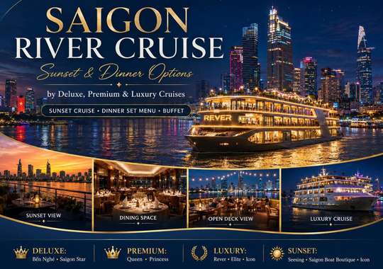 Saigon Dinner Cruise in Ho Chi Minh City | Fine Dining, Sunset Views & Transfer Options, RM 34