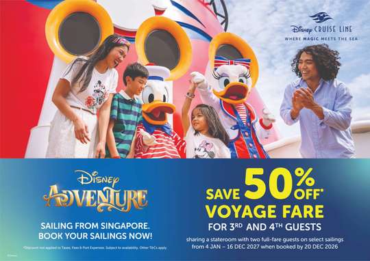 Du thuyền Singapore 5 ngày 4 đêm trên Disney Adventure