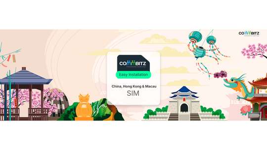 Commbitz CHINA, HONGKONG, MACAU SIMCard – 3GB,5GB,10GB,20GB,30GB with High-Speed Data | Flexible Plans: 5, 7, 10, or 15 Days
