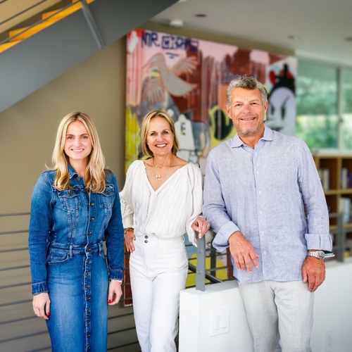 Photo of Kevin, Brigitte, and Natalie Pratt