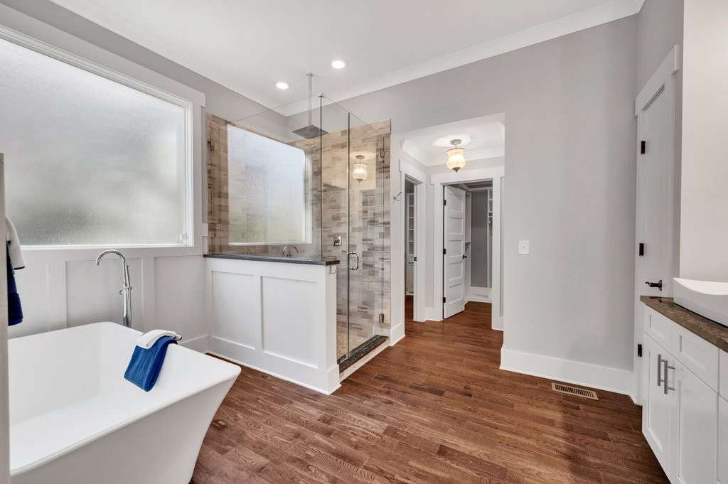 15 of 32. Master Bath with soaking tub