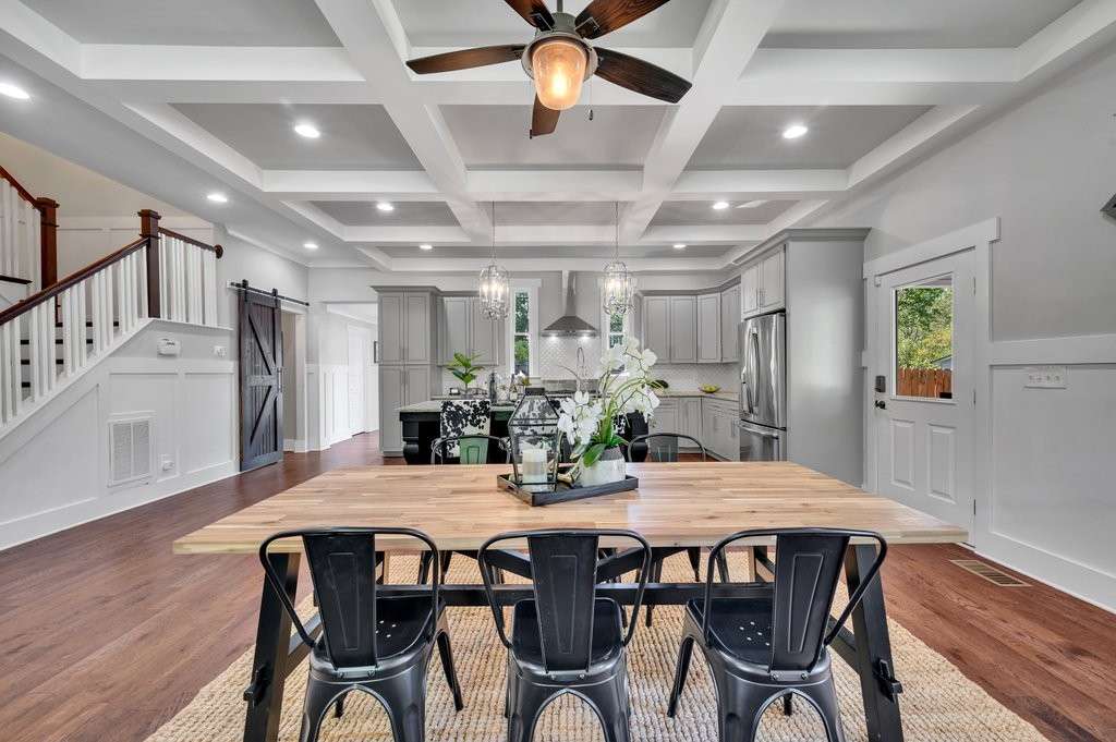 18 of 32. Dining room to kitchen