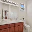 Upstairs Hall Bathroom; tub with overhead shower