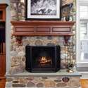 Family Room Stone Fireplace