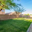 This inviting green yard includes mature desert trees, low-maintenance gravel paths, and expansive lawn space great for kids, pets, or weekend gardening. Enjoy the privacy and tranquility of this secure, walled backyard.