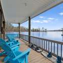 Exterior Day Time Photo - 846 Armstrong Rd - Showcasing View from Sitting area on Covered Dock.