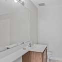 Hall Bath with shower tub combo.