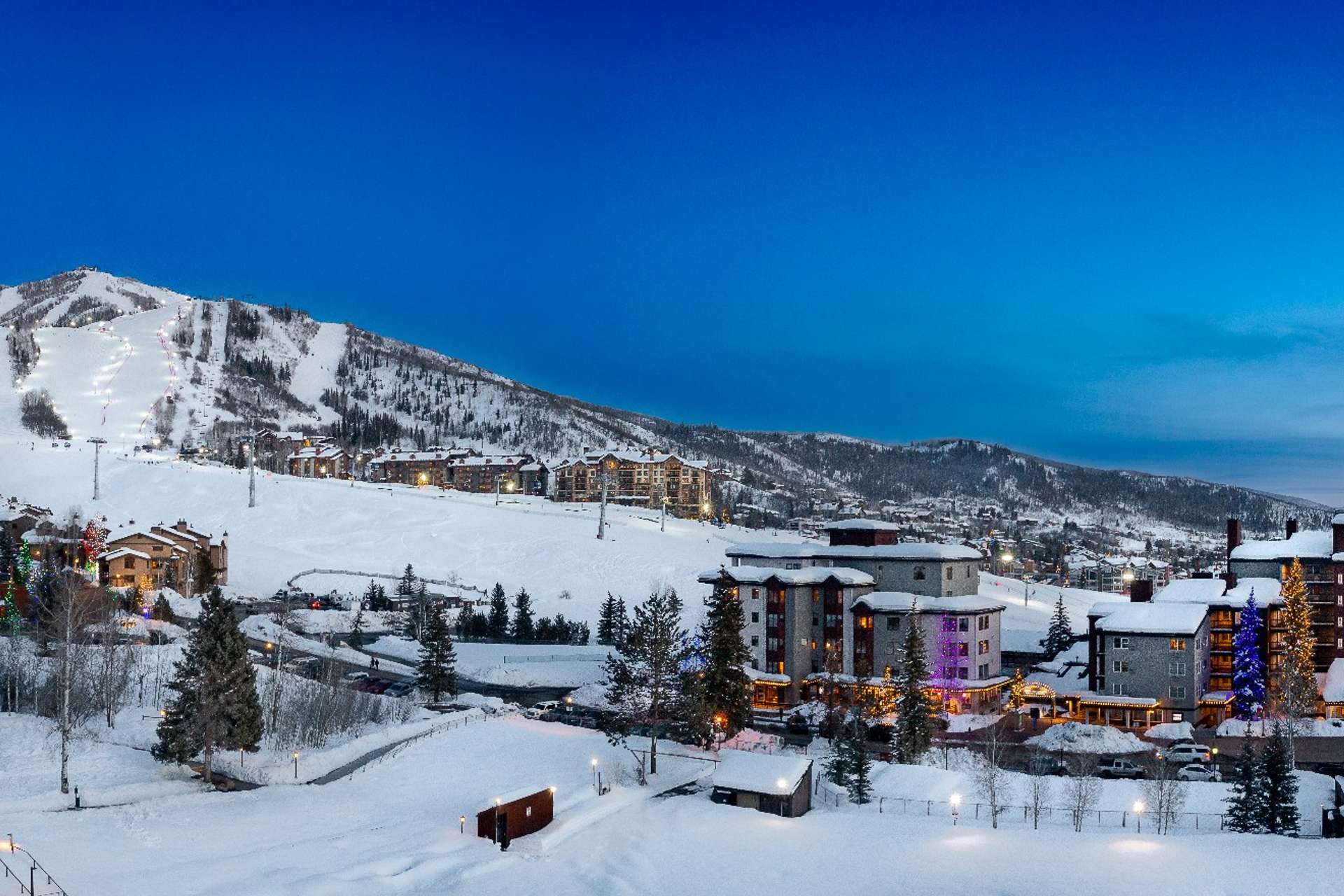 4 of 6. Dusk at Steamboat Ski Resort
