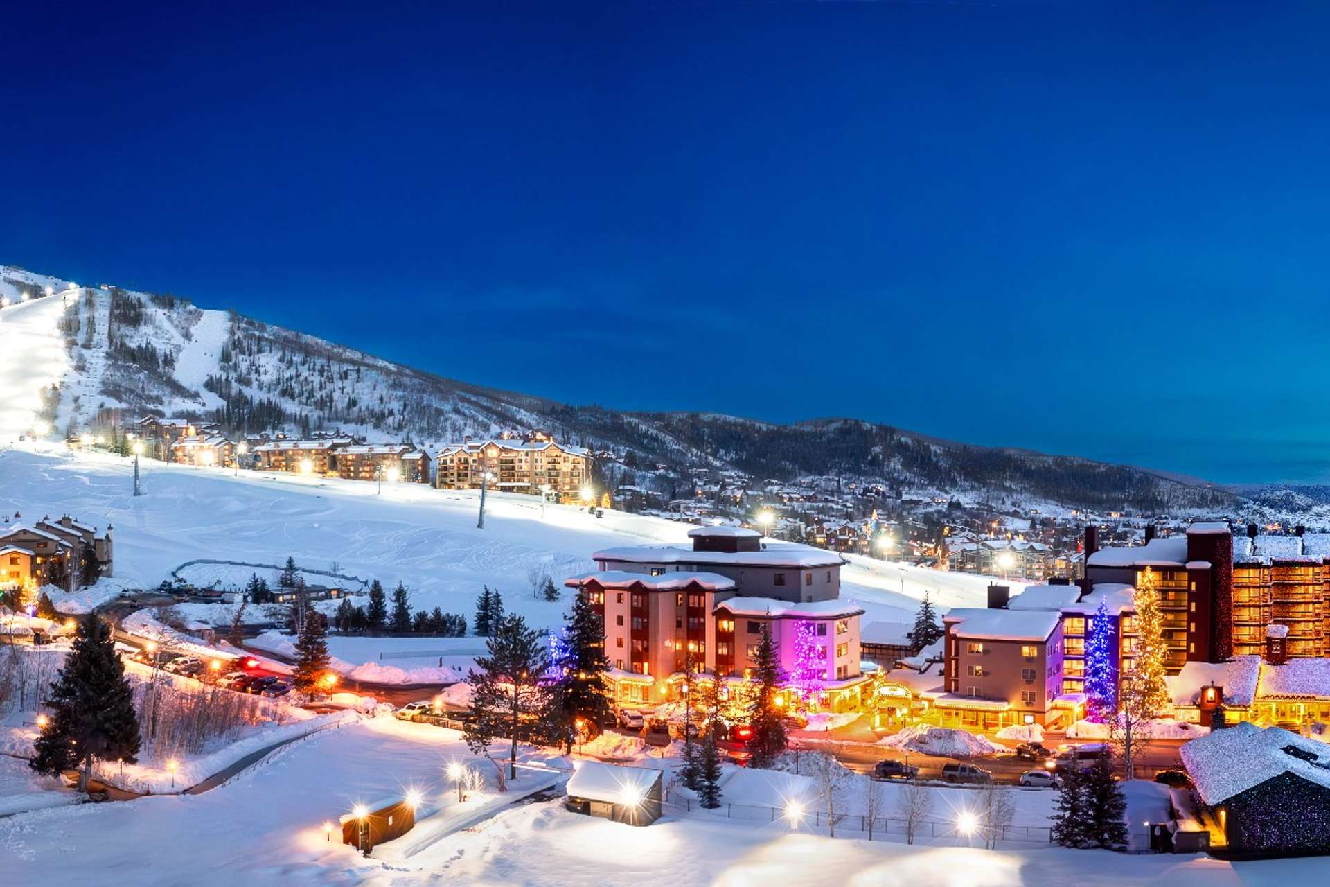 3 of 6. Panoramic views of the resort and south valley at night time