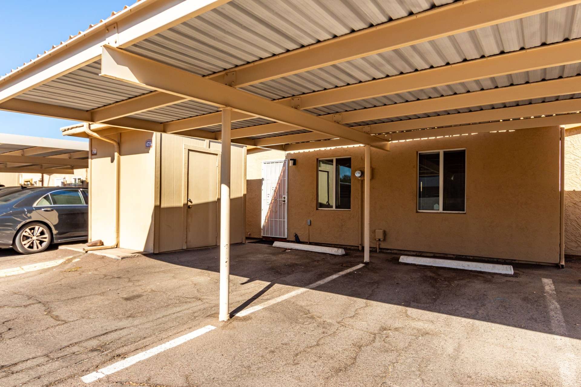 25 of 26. This condo features a reserved covered parking spot, providing easy home access and protection from the Arizona sun. Located in a peaceful and well-maintained community, it ensures hassle-free parking and added security.