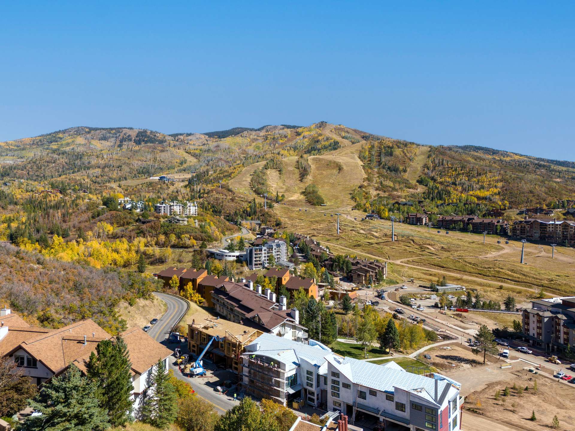 3 of 21. Aerial views towards the Steamboat Ski Resort