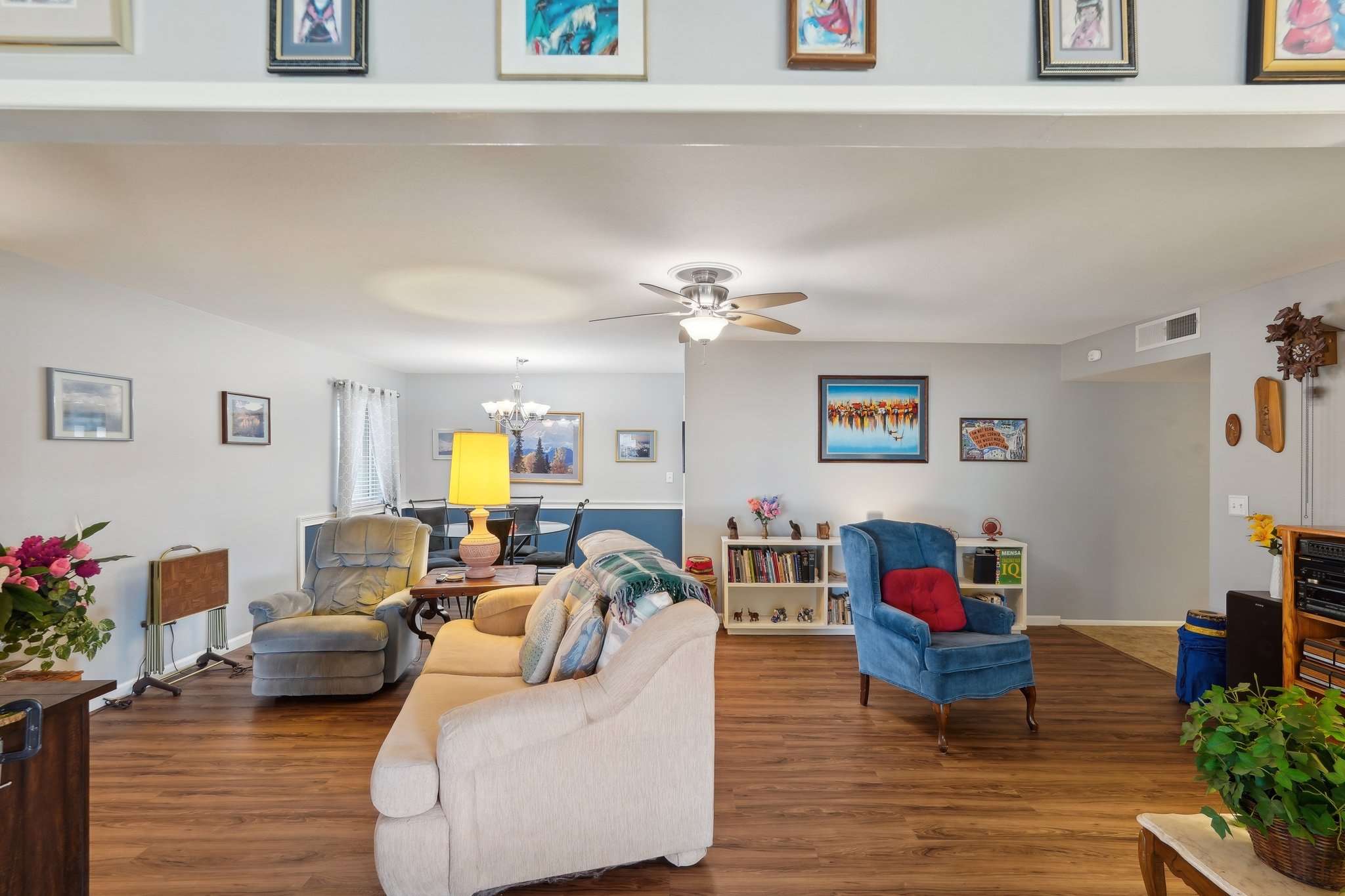 6 of 41. This open-concept living and dining area offers plenty of space for entertaining, a flexible layout, and a warm, inviting atmosphere in one of Sun City s most desirable neighborhoods.