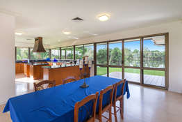 Informal dining area and kitchen. Amazing views