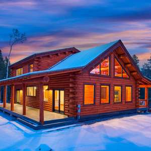The Mountain Lifestyle Awaits in New Log Home