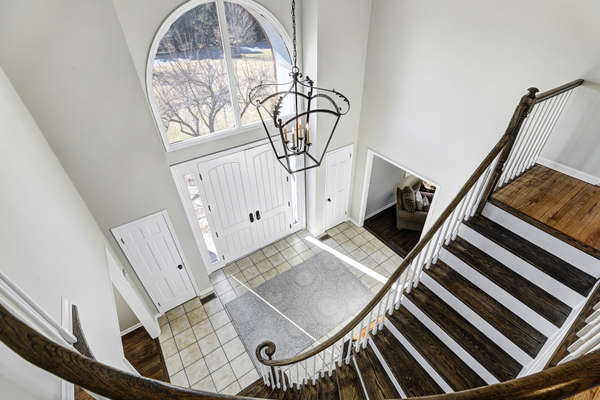 ENTRY FOYER FROM SECOND LEVEL