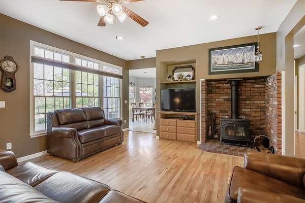 Family Room features a new Vermont Castings wood stove (2021)!