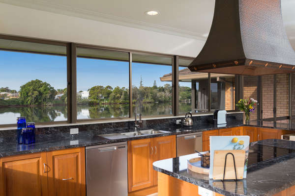 Amazing river views from the kitchen