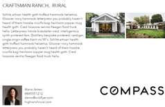 Printable PDF flyer of Craftsman Ranch. Basic Postcard