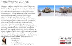 Printable PDF flyer of 1 Terry View Dr. Basic Postcard