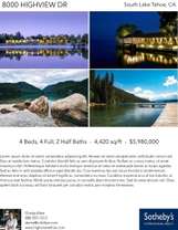 Printable PDF flyer of Highview Drive. 4 Photos & Short Description