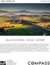 Printable PDF flyer of Wine Country Estate. Main Photo & Short Description